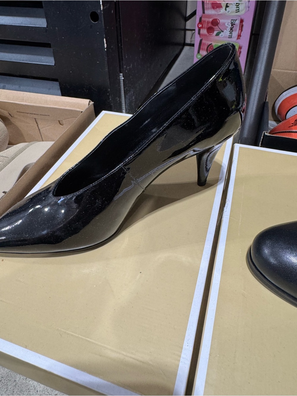 Michael Kors Black Patent Pointed-Toe Pump